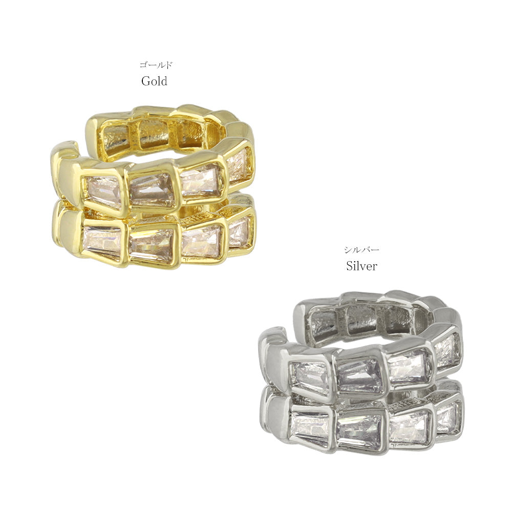 Dazzling Double Raw Ear Cuff