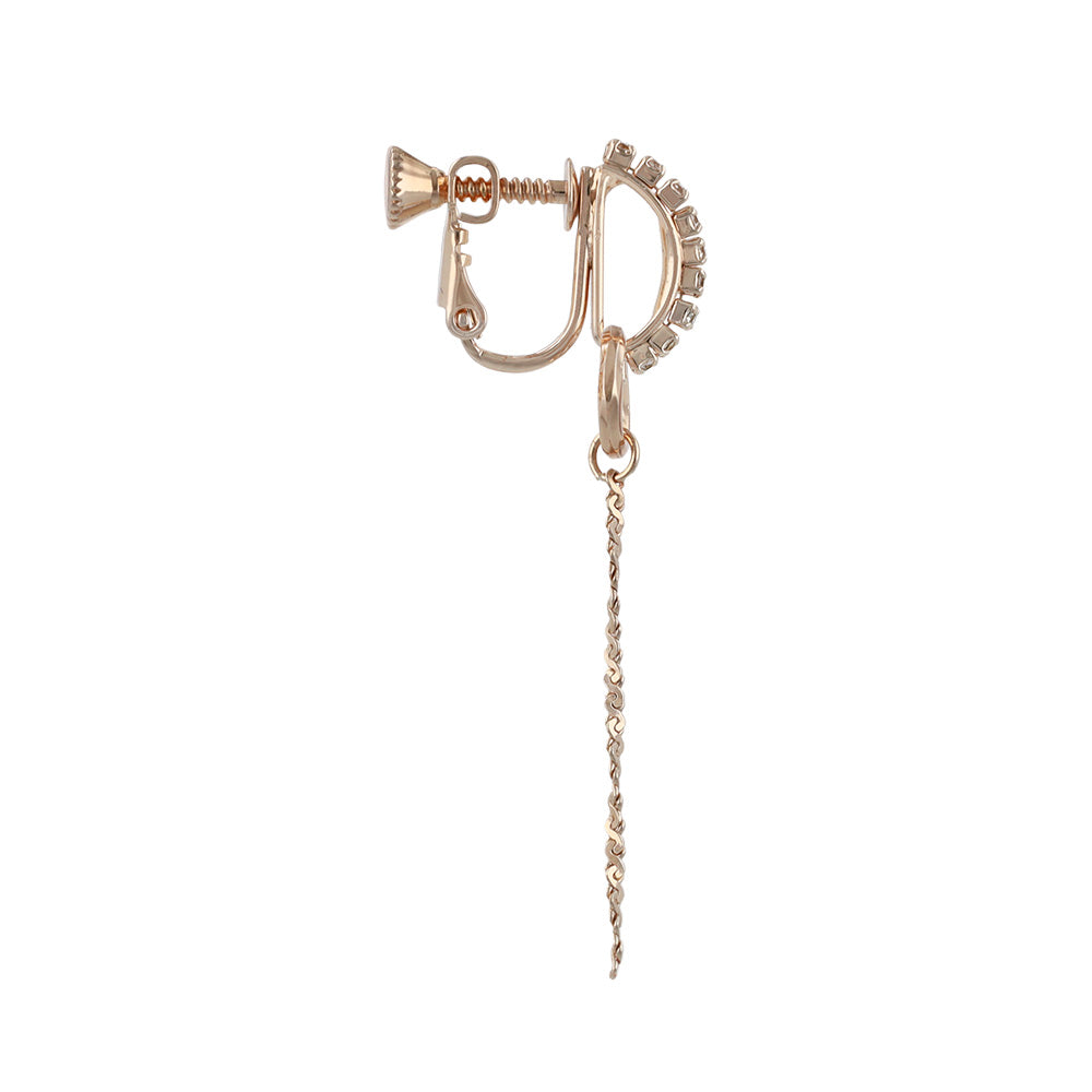 Rose Silver Long Chain Clip Ons