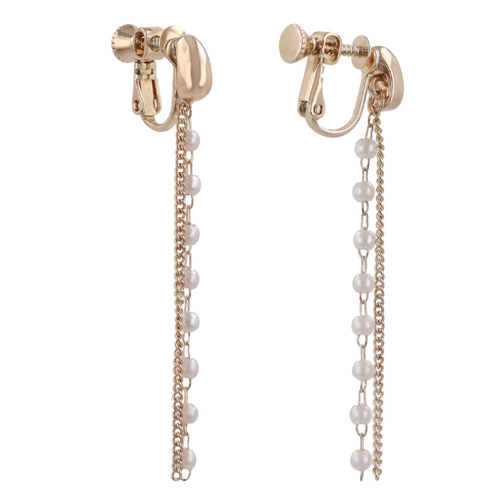 Rose Silver Double Threader Clip Ons
