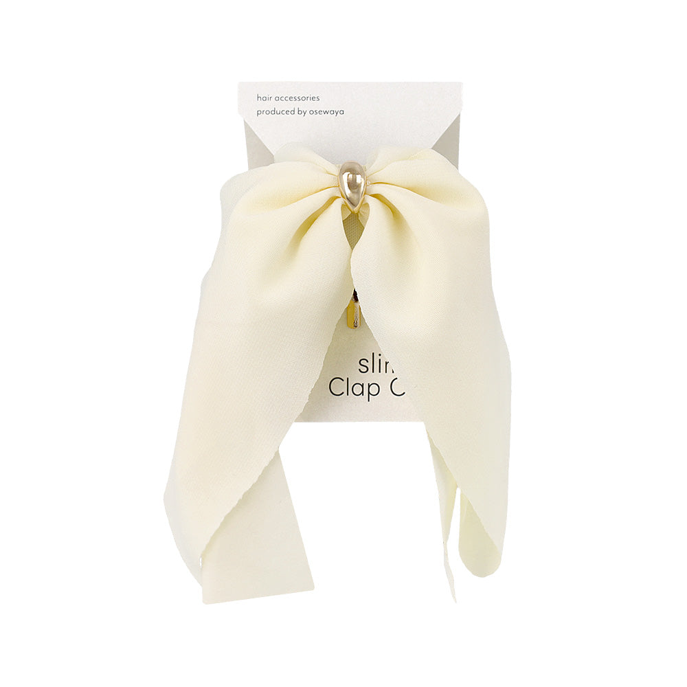 Draped Bow Snap Band Pony Hook