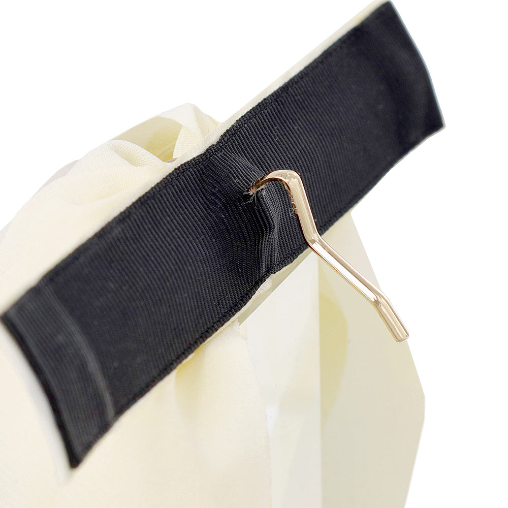 Draped Bow Snap Band Pony Hook