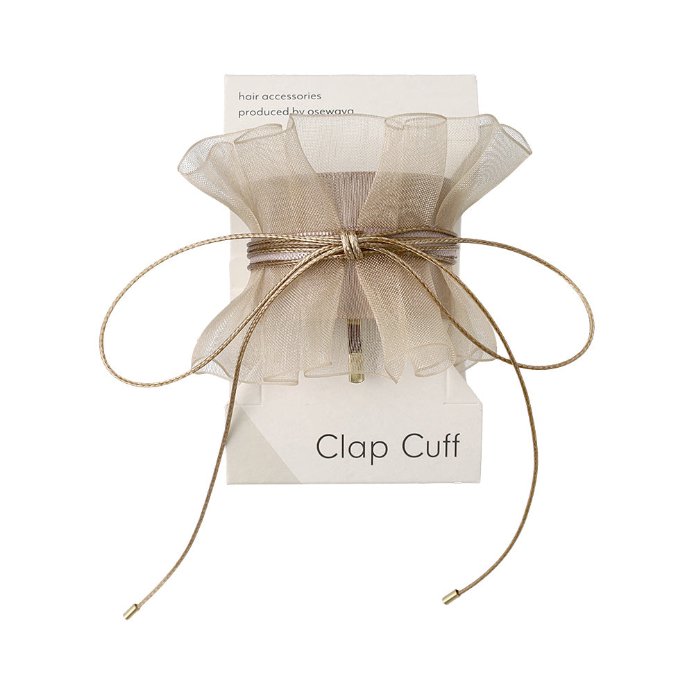 Sheer Ribbon Snap Band Pony Hook