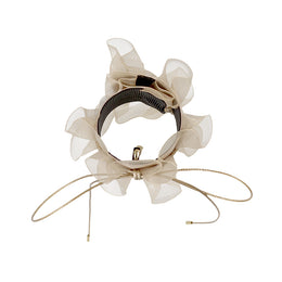 Sheer Ribbon Snap Band Pony Hook