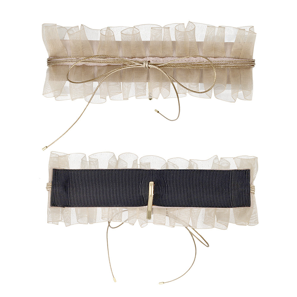 Sheer Ribbon Snap Band Pony Hook