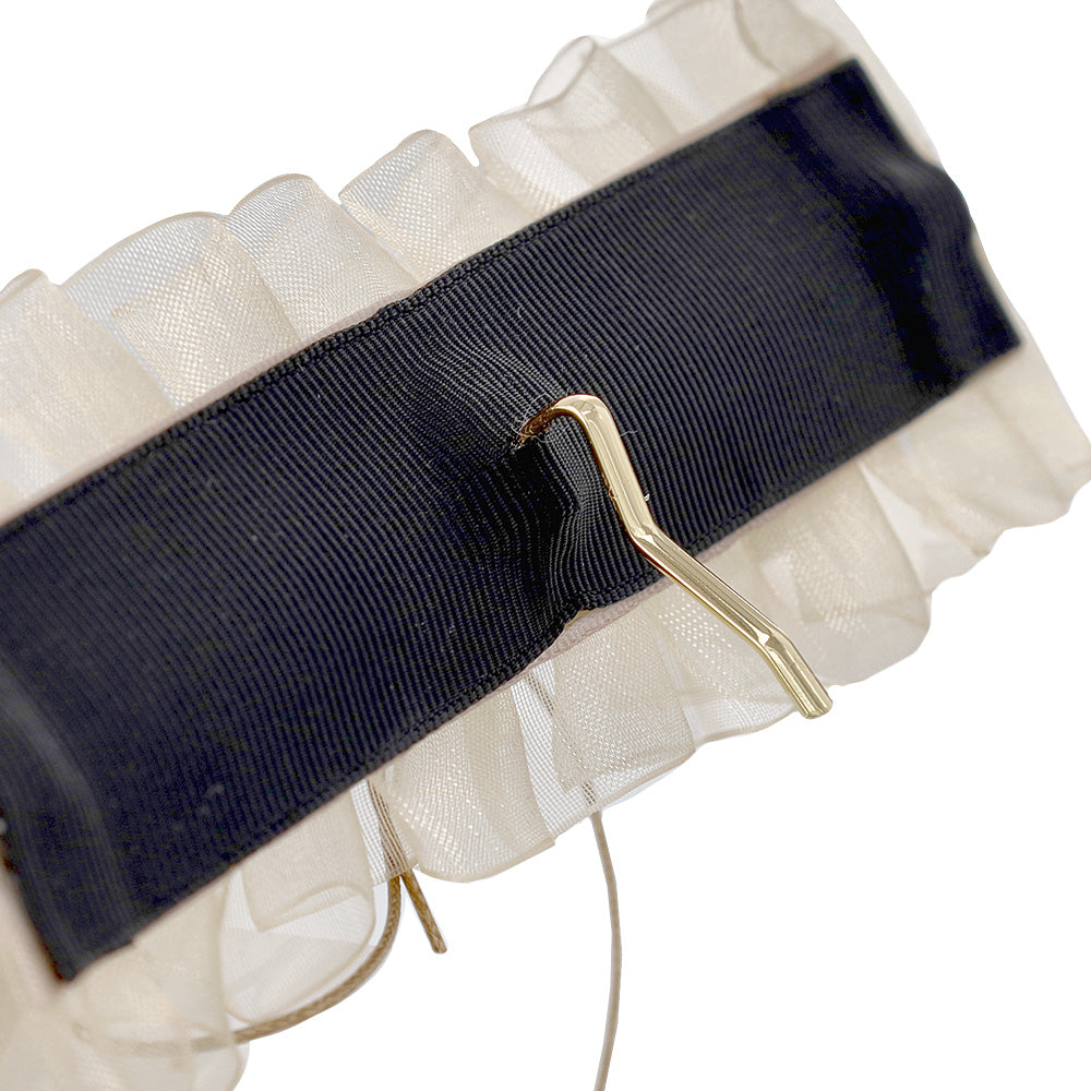 Sheer Ribbon Snap Band Pony Hook