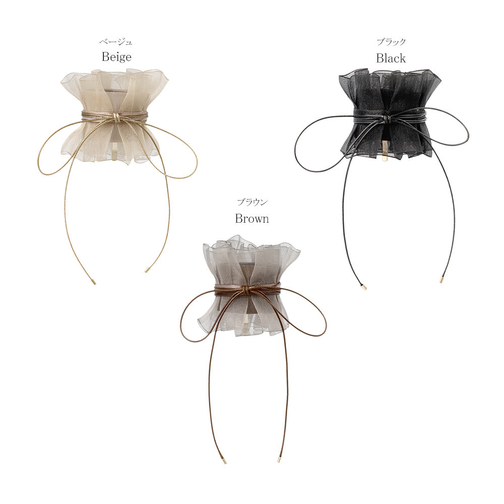 Sheer Ribbon Snap Band Pony Hook