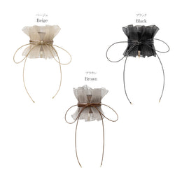 Sheer Ribbon Snap Band Pony Hook