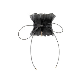 Sheer Ribbon Snap Band Pony Hook