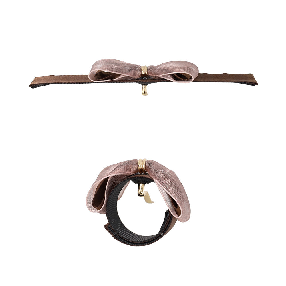 Sheer Bow Snap Band Pony Hook