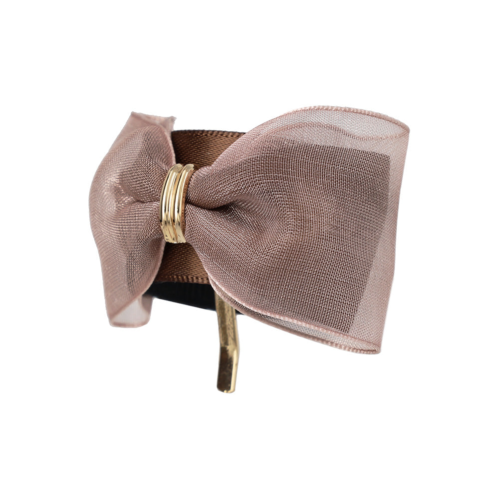 Sheer Bow Snap Band Pony Hook