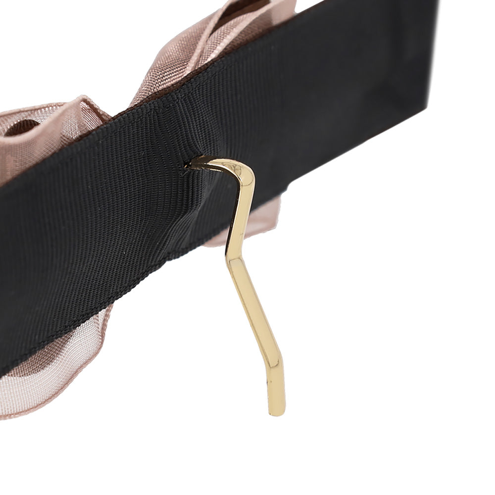 Sheer Bow Snap Band Pony Hook