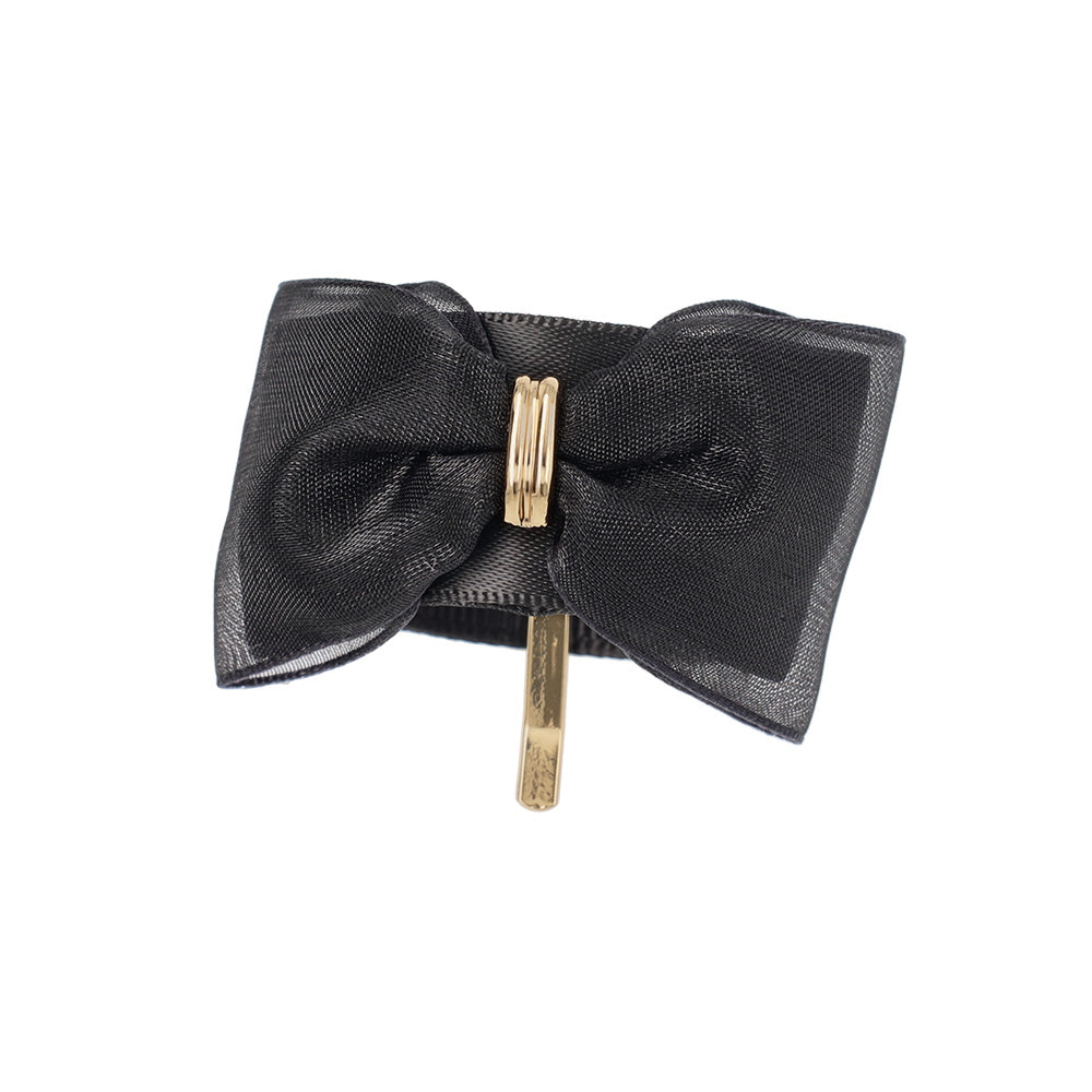 Sheer Bow Snap Band Pony Hook