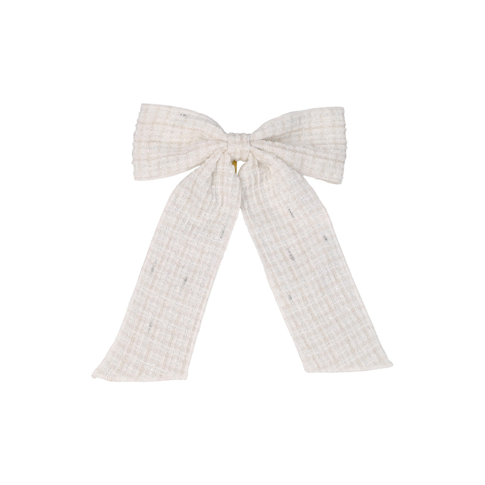 large Tweed Bow Pony Hook