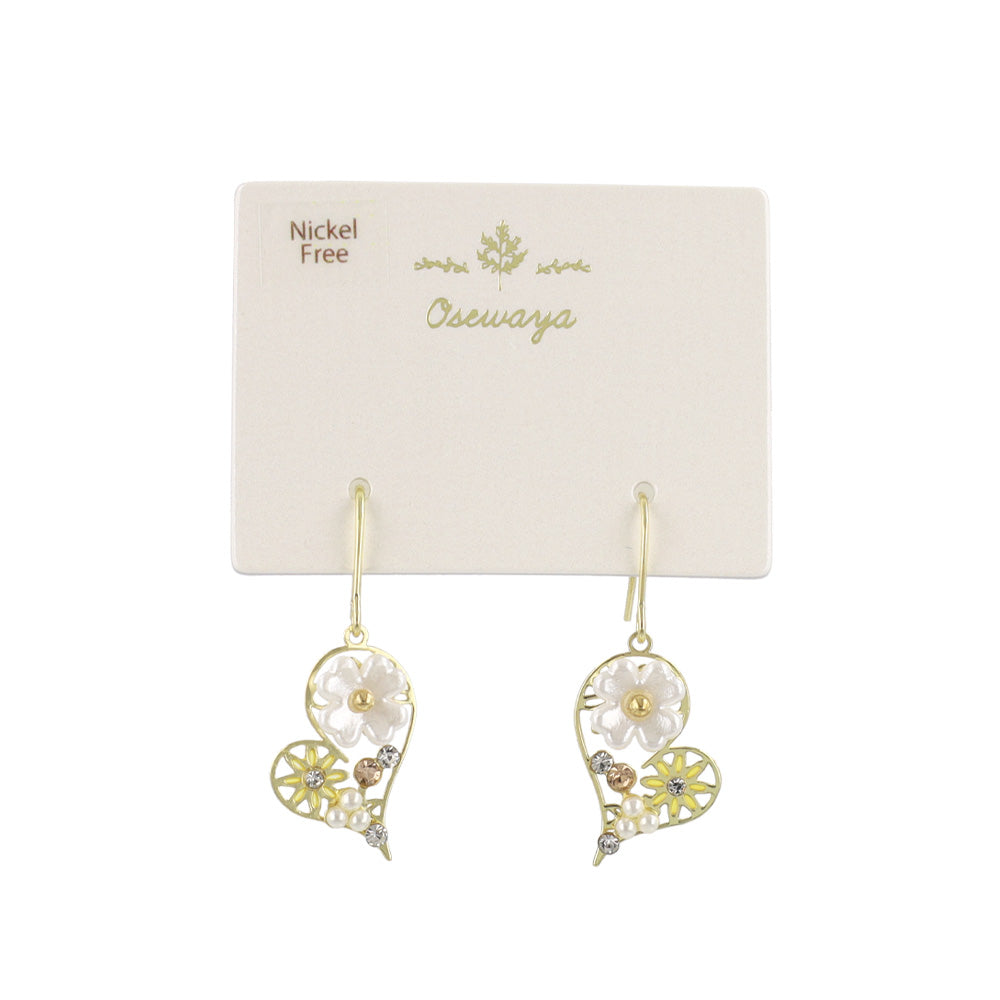 Blooming Heart Drop Earrings