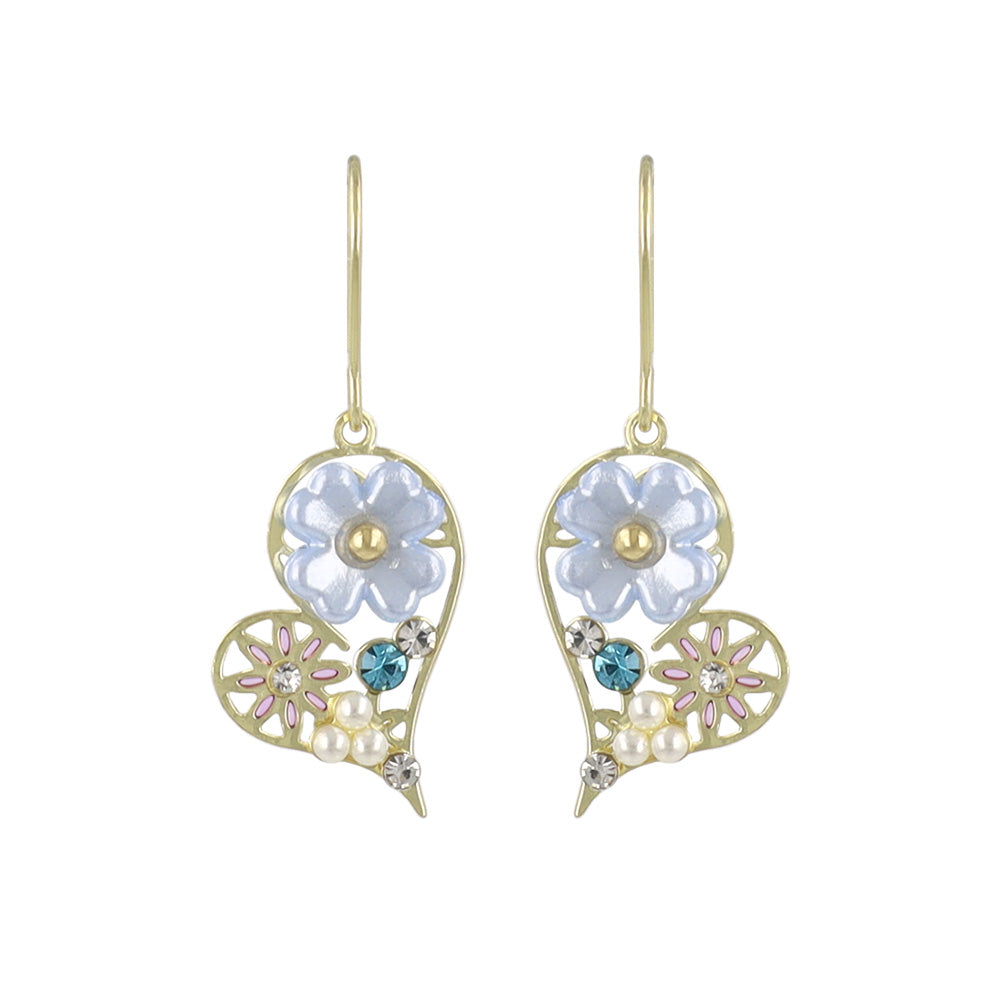 Blooming Heart Drop Earrings