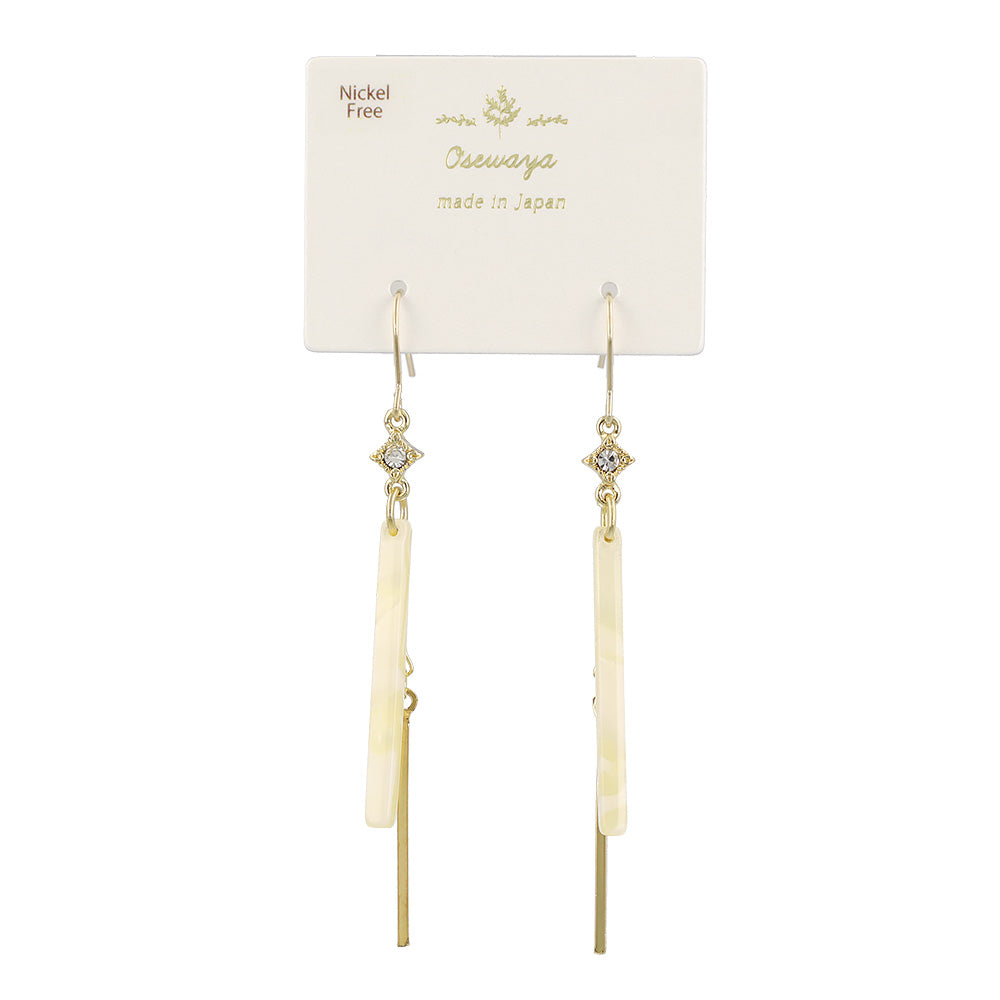 Marble Stick Drop Earrings