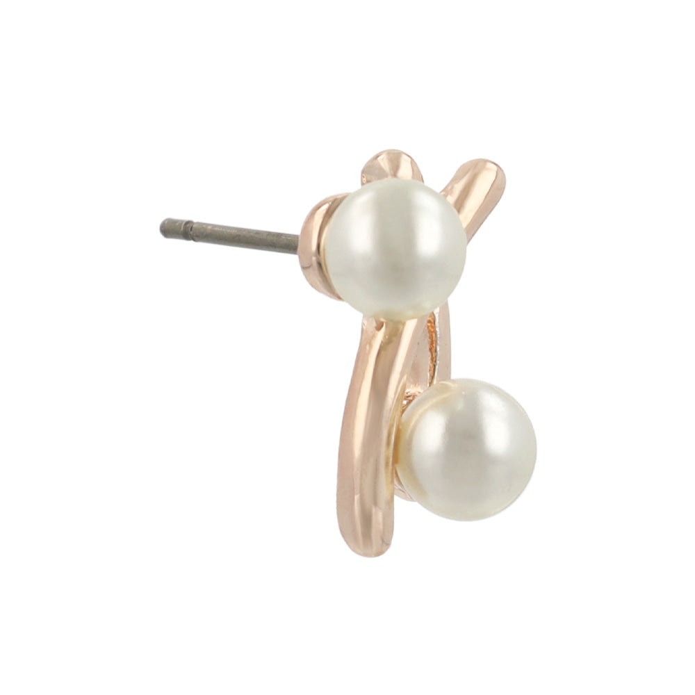 Rose Silver Pearlized X Earrings