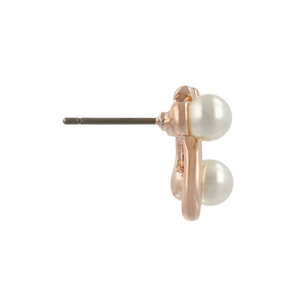 Rose Silver Pearlized X Earrings