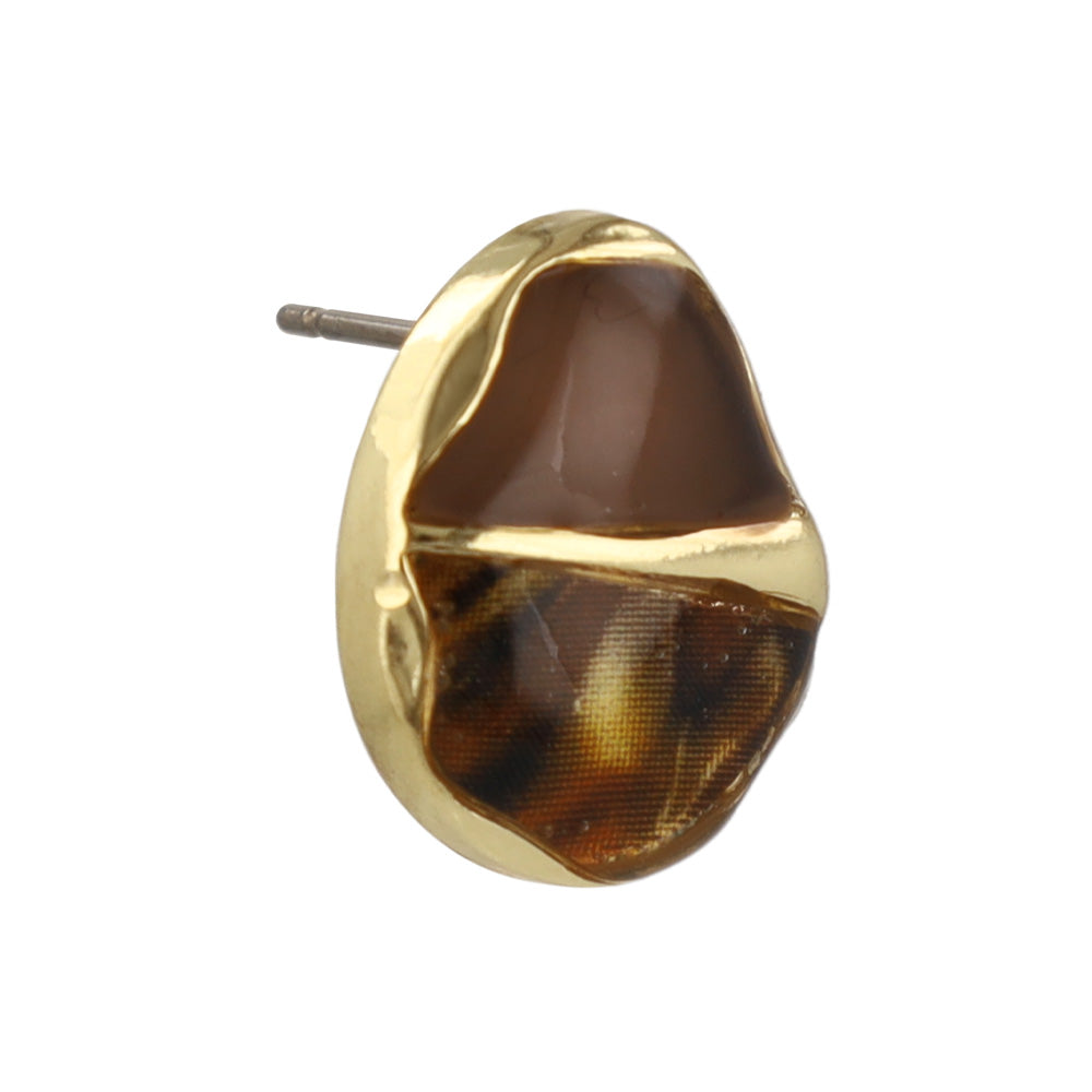 Marbled Organic Shape Earrings