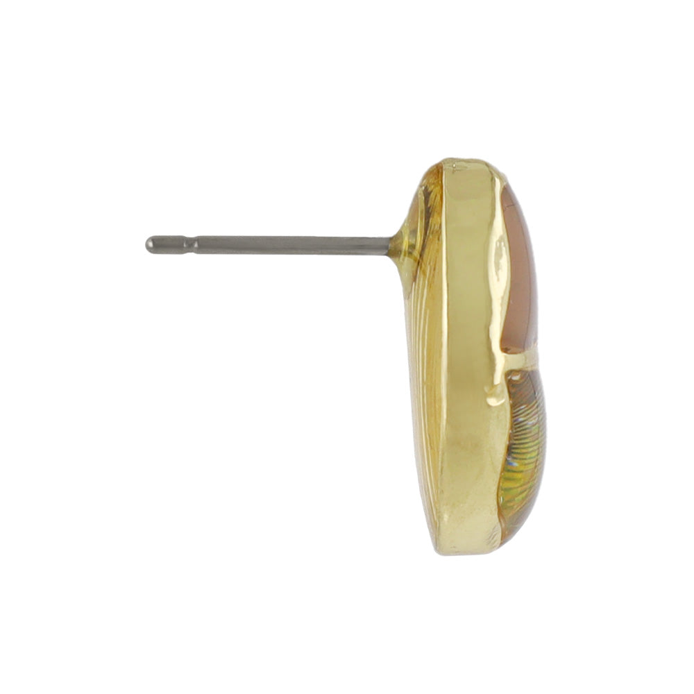 Marbled Organic Shape Earrings