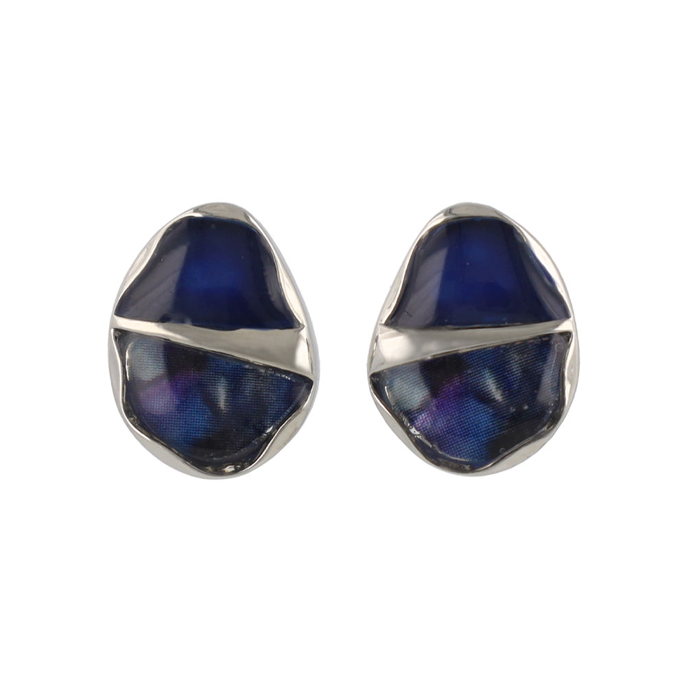 Marbled Organic Shape Earrings