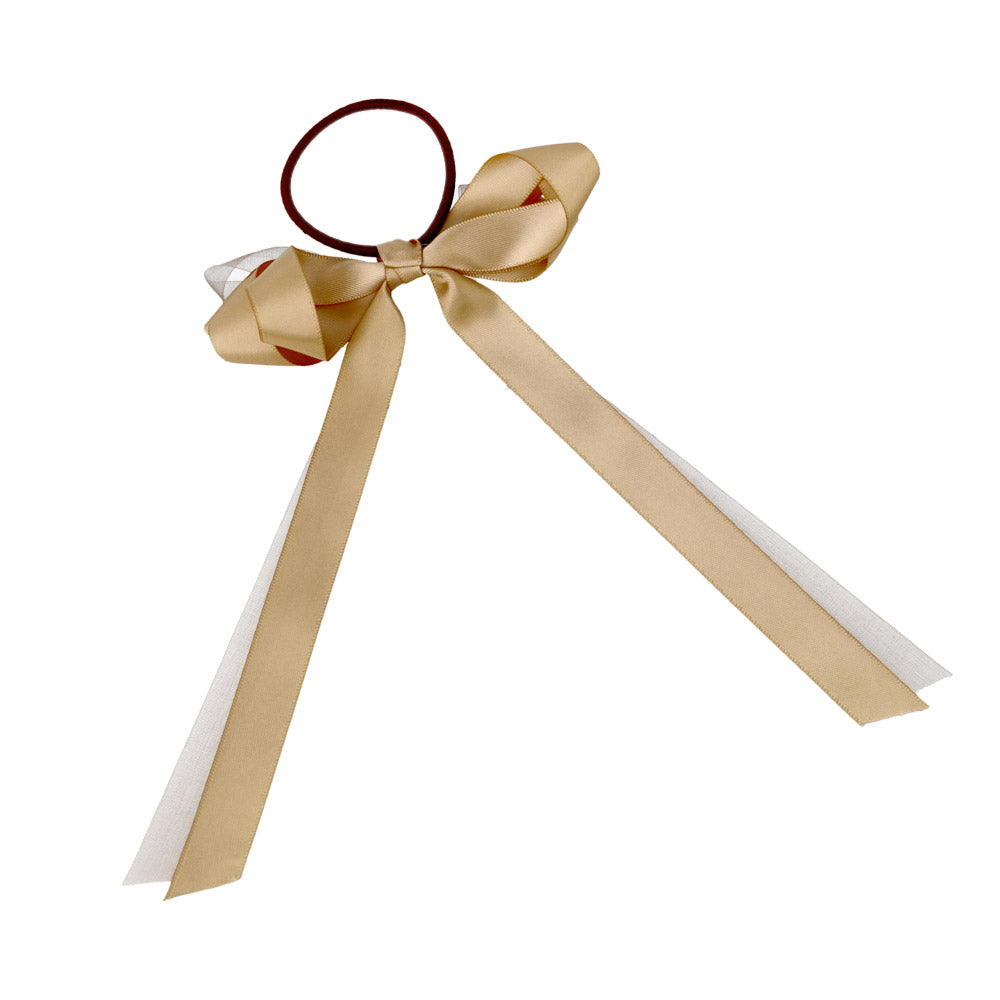 Layered Long Tail Bow Hair Tie