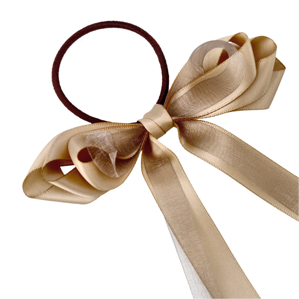 Layered Long Tail Bow Hair Tie