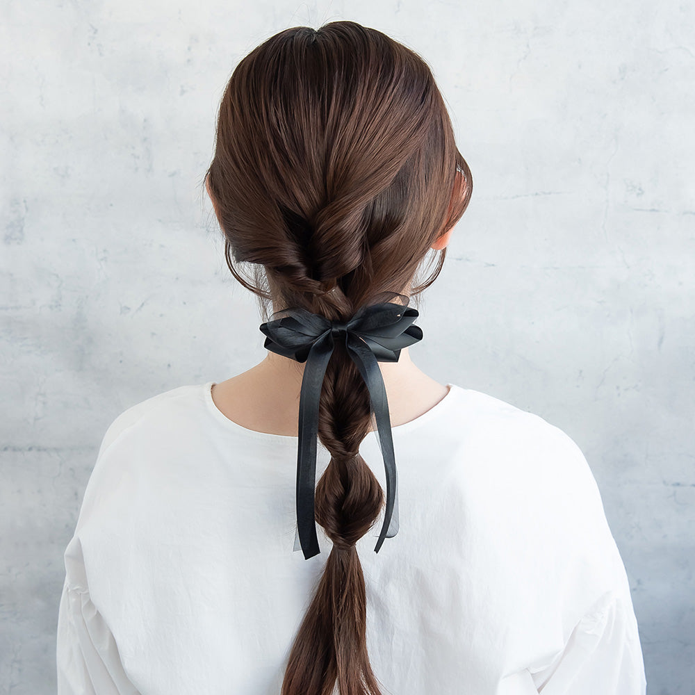 Layered Long Tail Bow Hair Tie