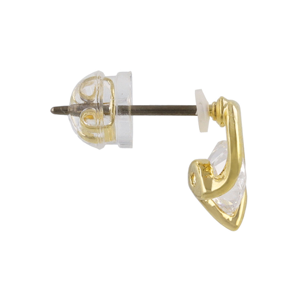 Loop CZ Titanium Stud Earrings