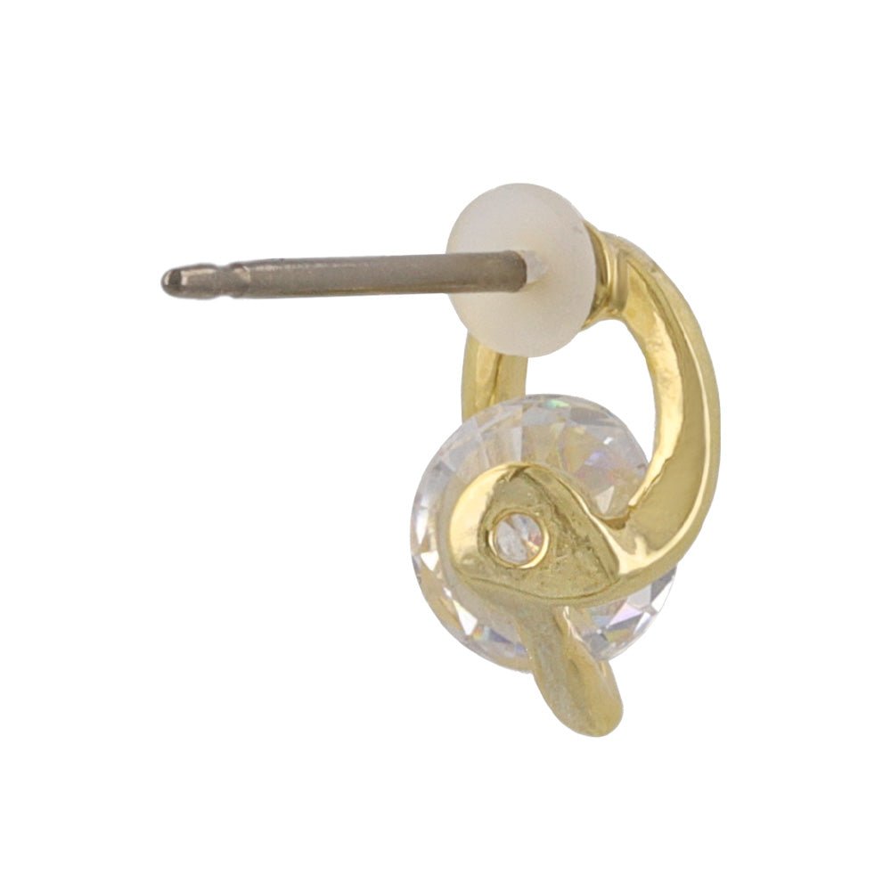 Loop CZ Titanium Stud Earrings