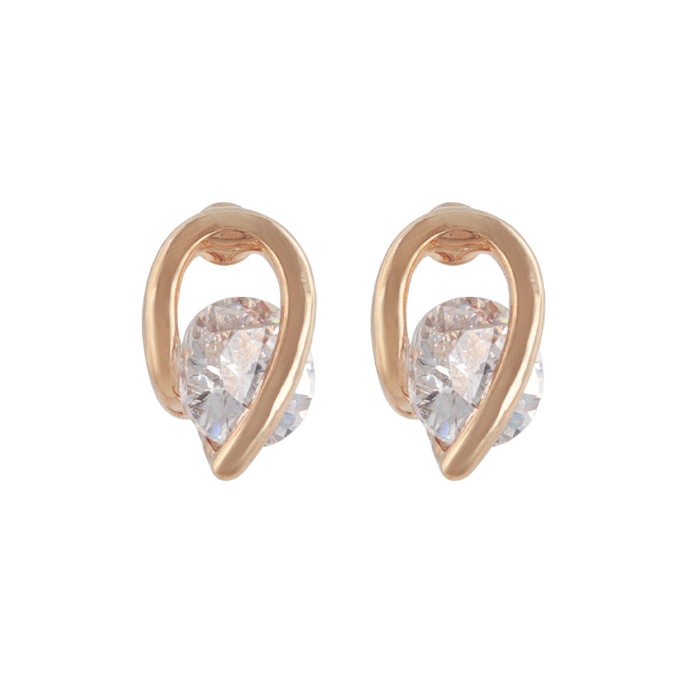 Loop CZ Titanium Stud Earrings