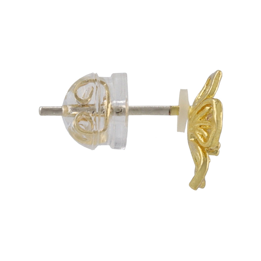 Flower CZ Titanium Stud Earrings
