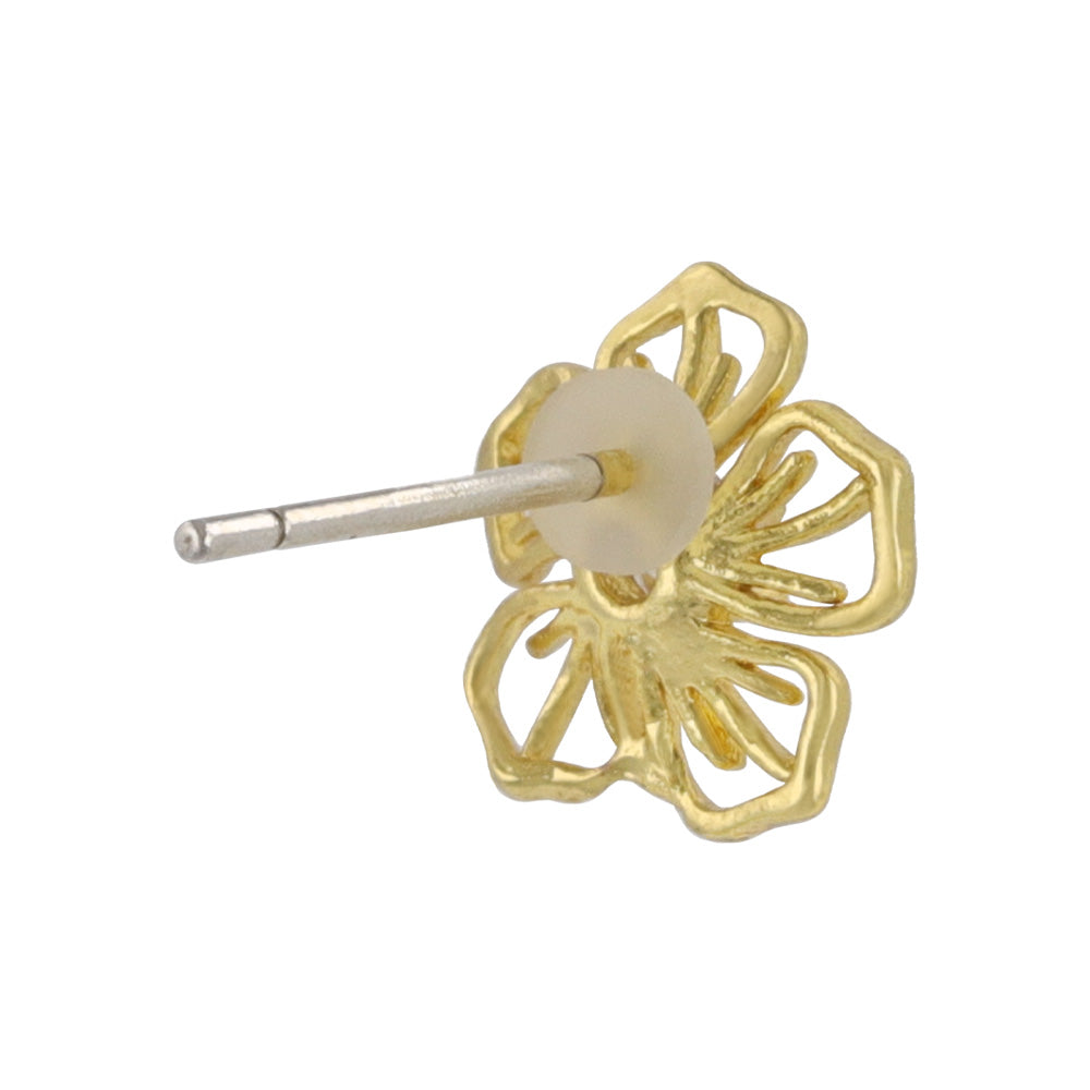 Flower CZ Titanium Stud Earrings