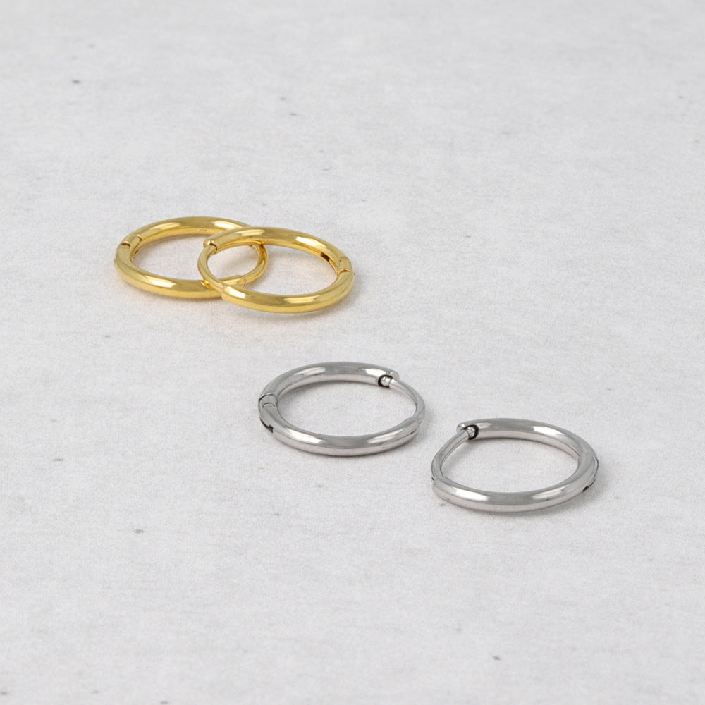 Stainless Steel Huggie Hoop Earrings 10mm
