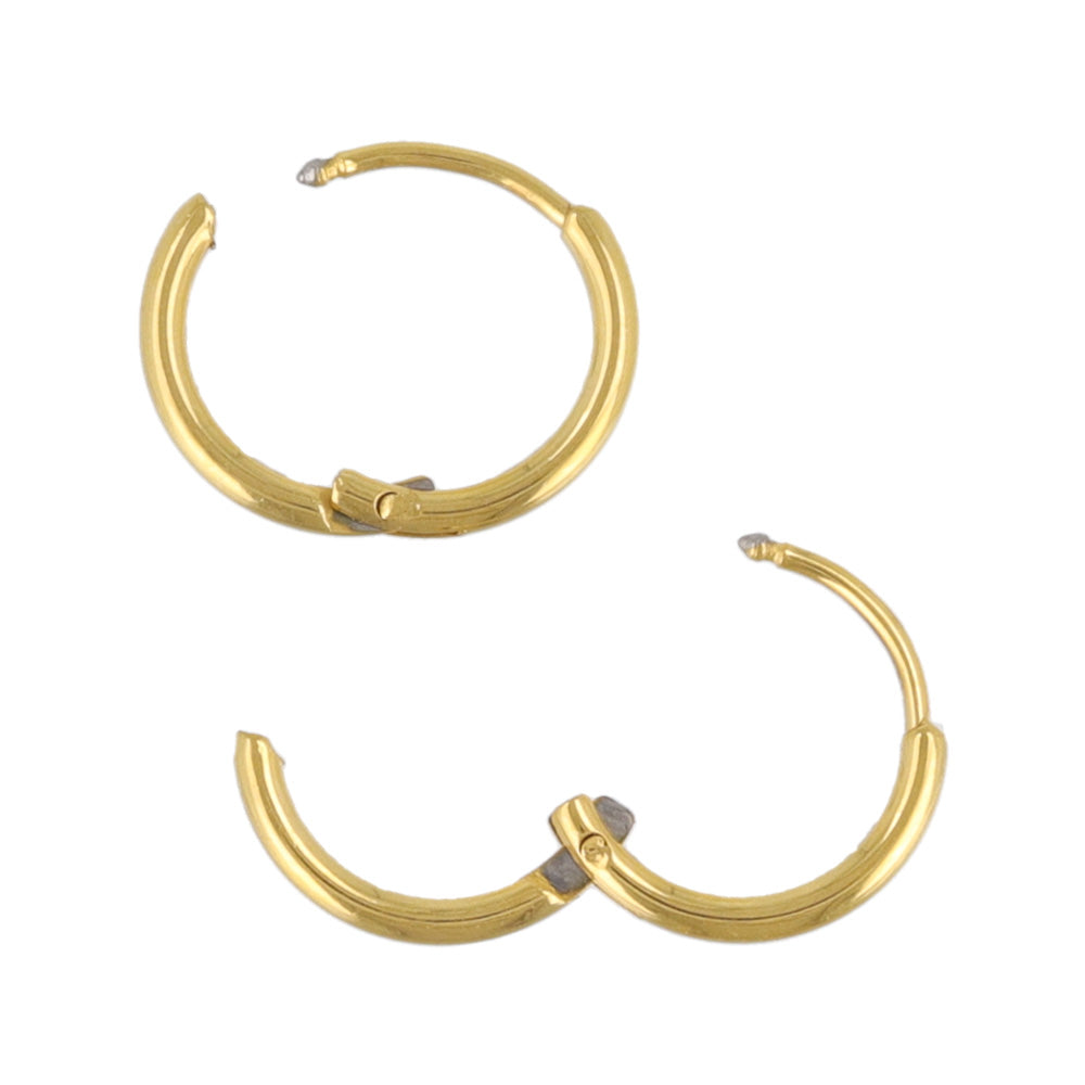 Stainless Steel Huggie Hoop Earrings 10mm