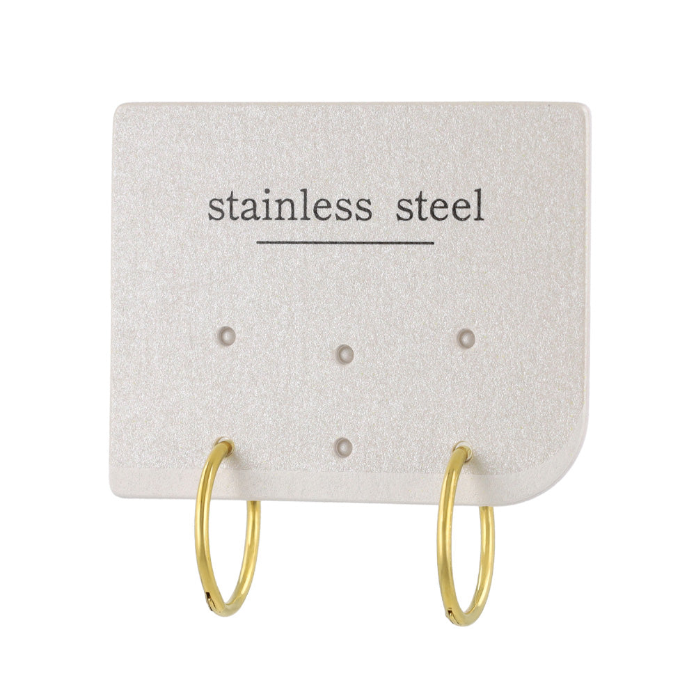 Stainless Steel Huggie Hoop Earrings 14mm