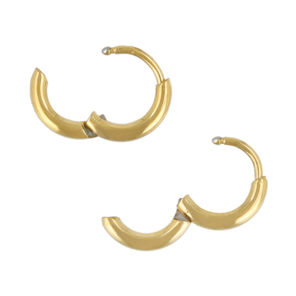 Stainless Steel Huggie Hoop Earrings 9mm