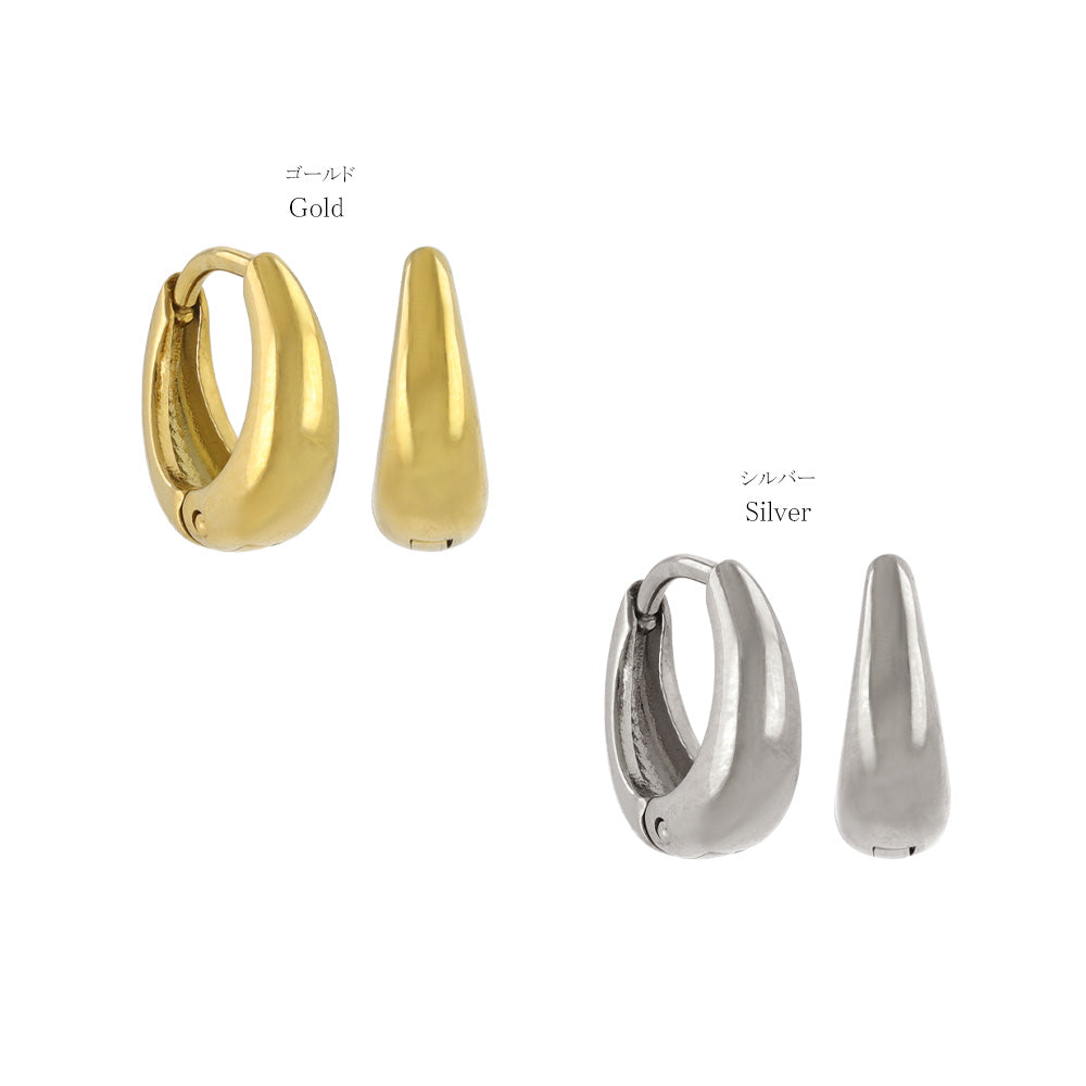 Stainless Steel Gradual Huggie Hoop Earrings 12mm