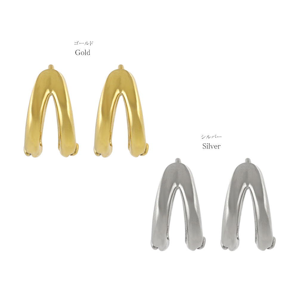 Stainless Steel Double Row Huggie Hoop Earrings 12mm