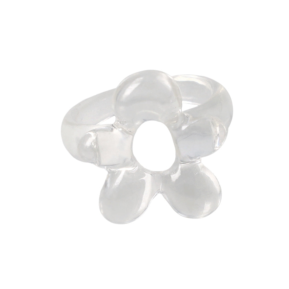 Translucent Acrylic Flower Ring