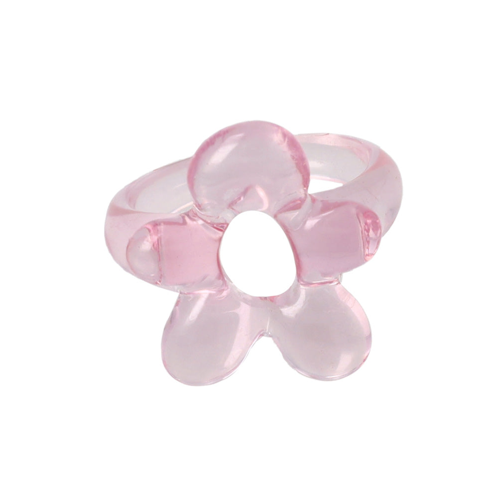 Translucent Acrylic Flower Ring