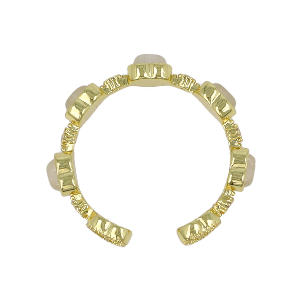 Linked Heart Open Ring