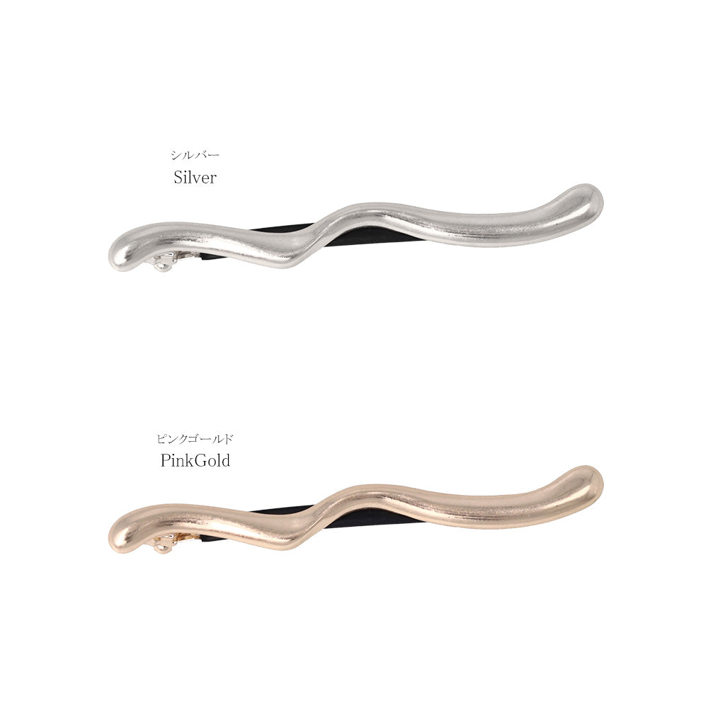 Sculptural Skinny Wave Barrette