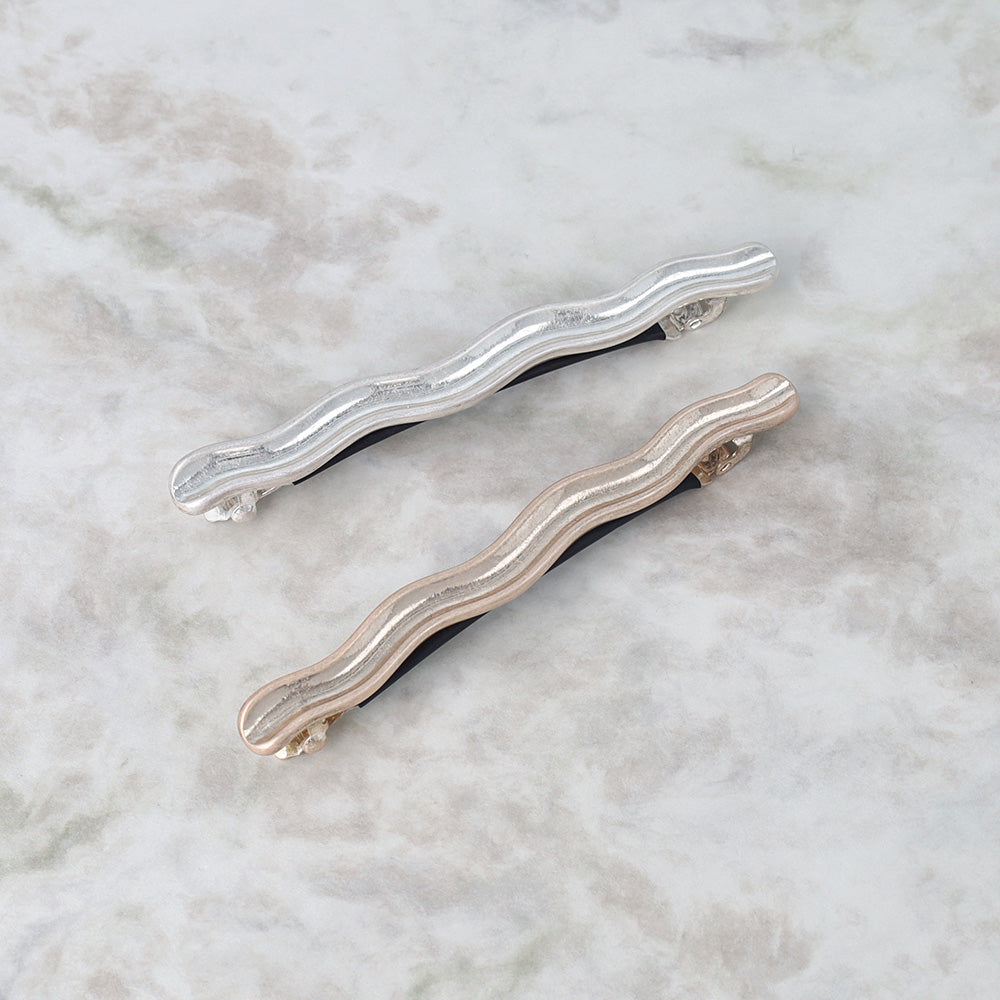 Sculputural Wave Hair Barrette