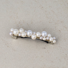 Bubble Glass Pearl Hair Barrette - osewaya