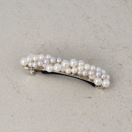 Bubble Glass Pearl Hair Barrette - osewaya