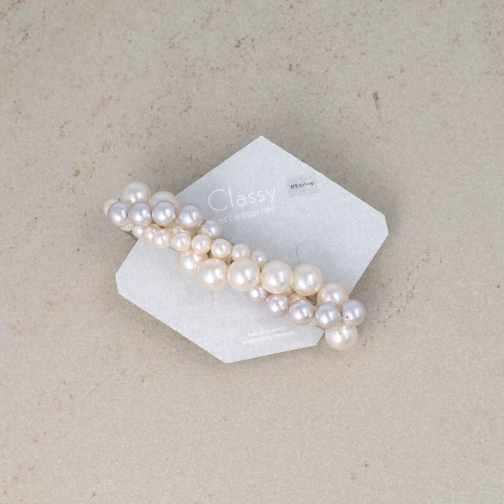 Bubble Glass Pearl Hair Barrette