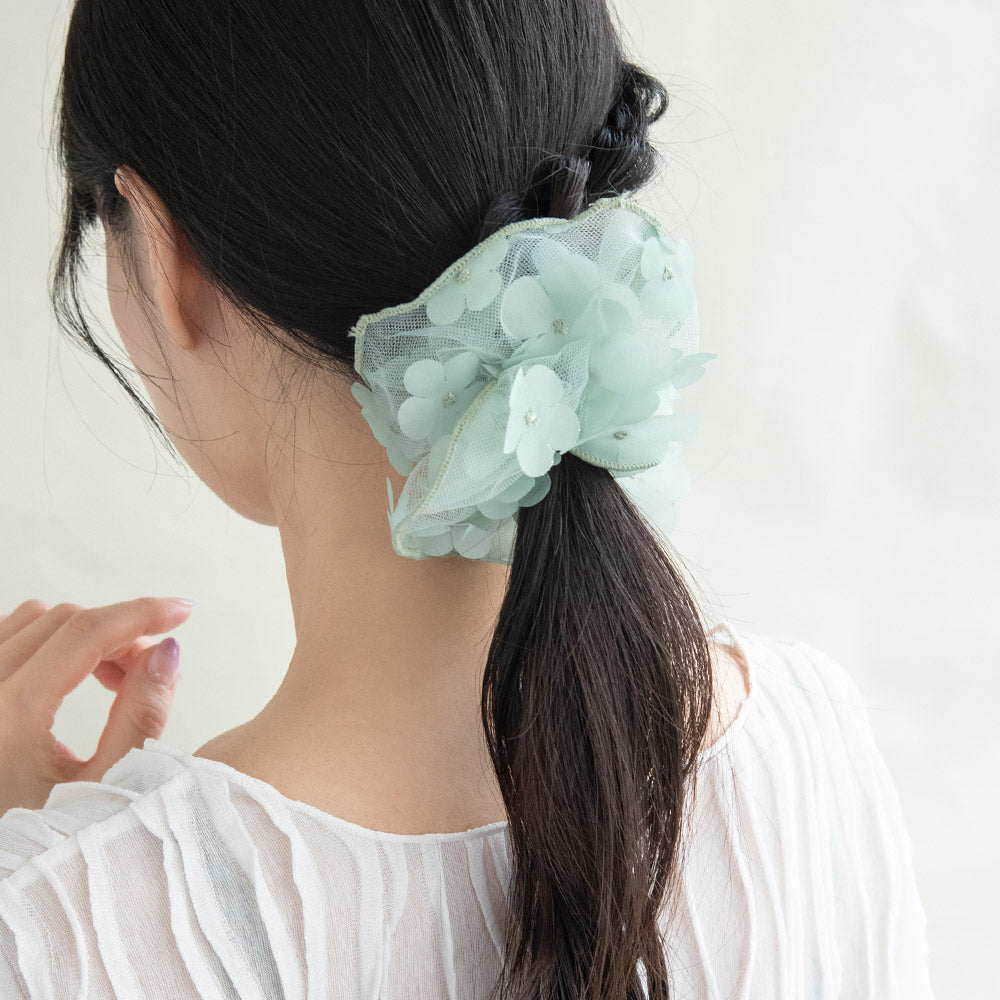 Large Blossoming Hair Scrunchie