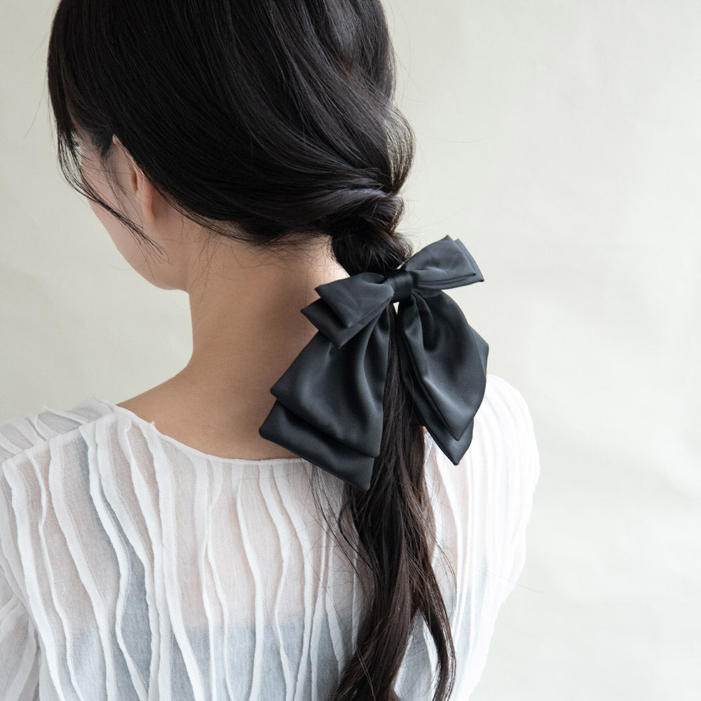 Layered Bow Pony Hook
