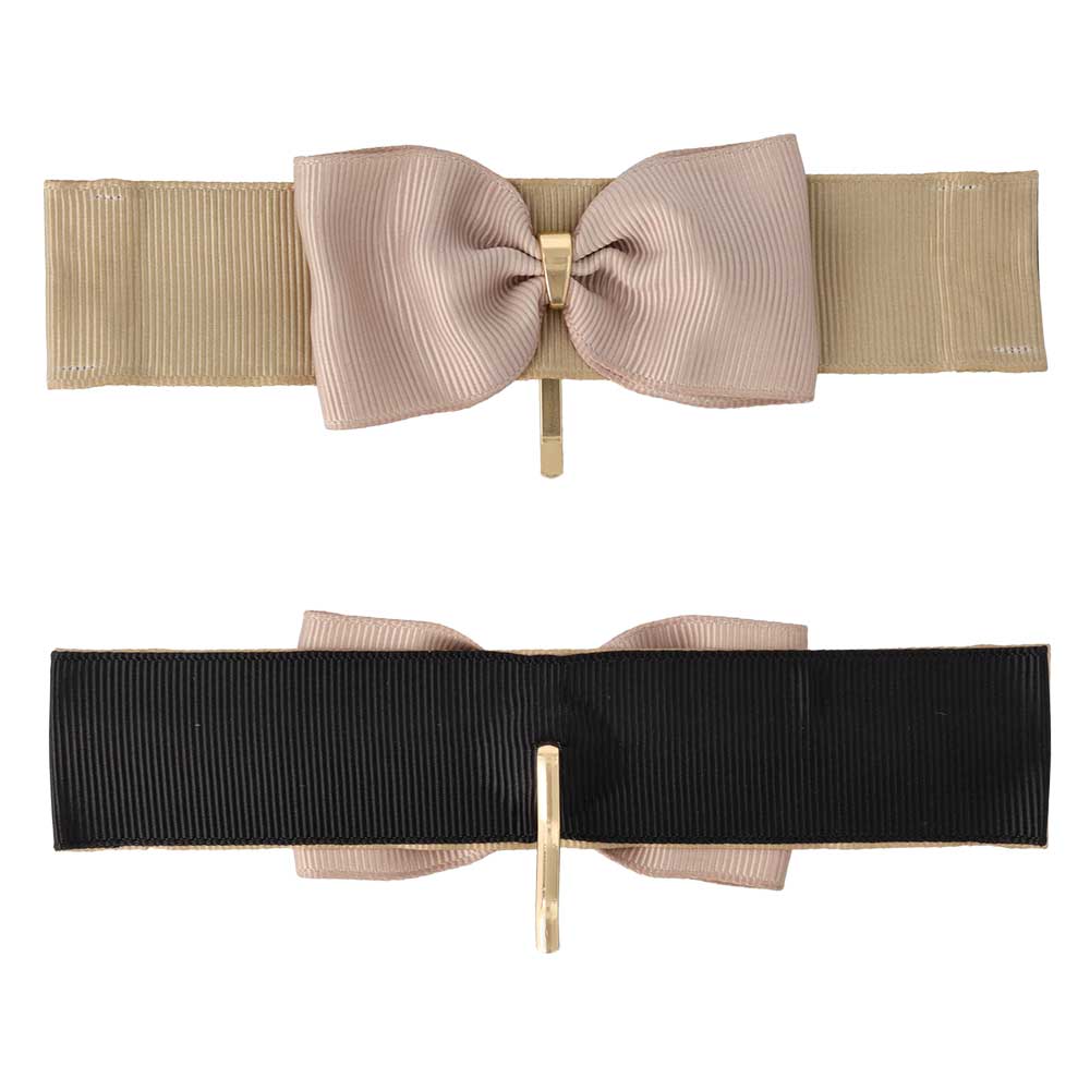 Grosgrain Bow Snap Band Pony Hook